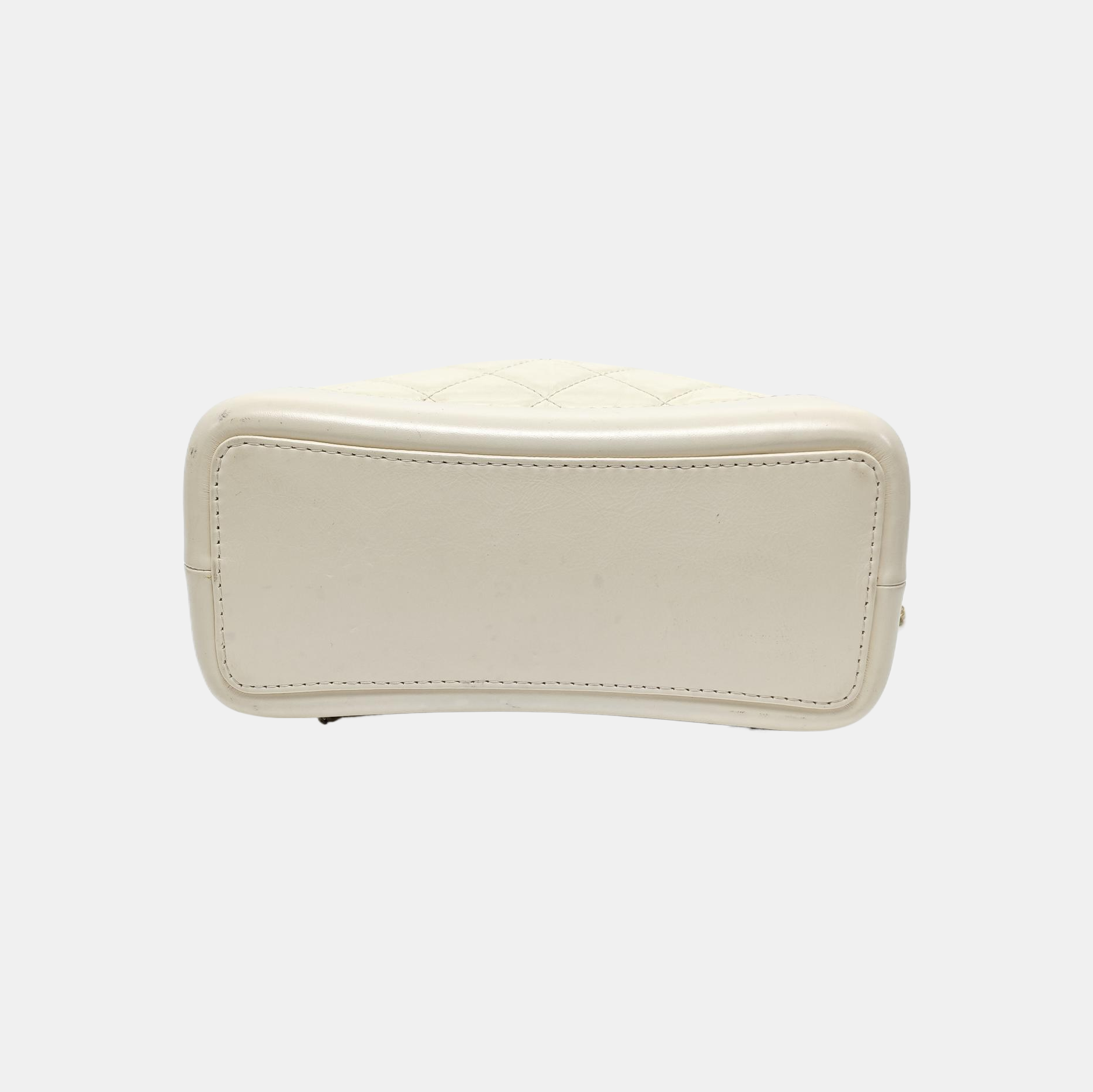 GABRIELLE Small Quilted Calfskin White