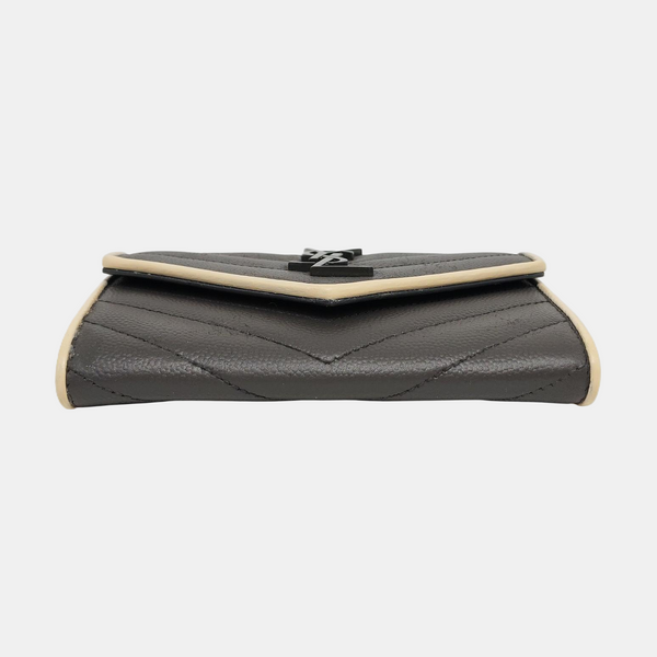 Calfskin Card Holder Gray