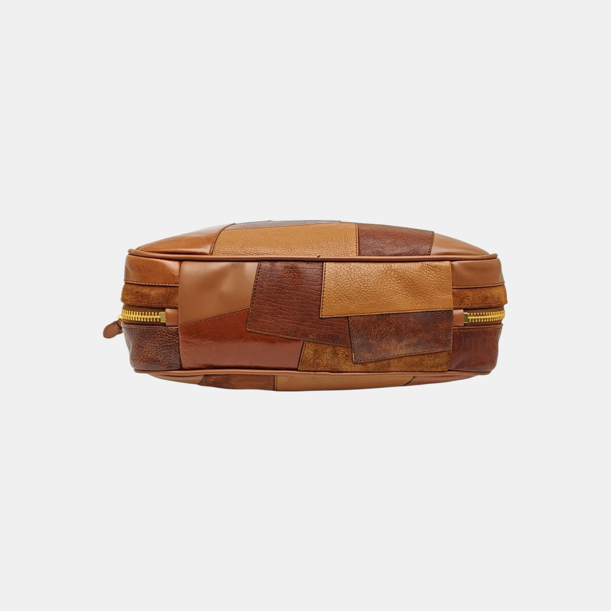 Calfskin Top Handle Bag Brown
