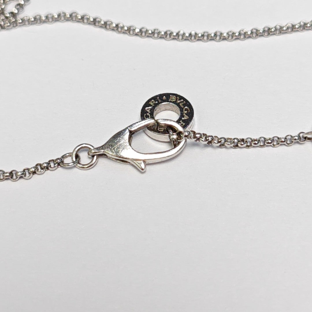 B.ZERO1 18k White Gold Silver Necklace