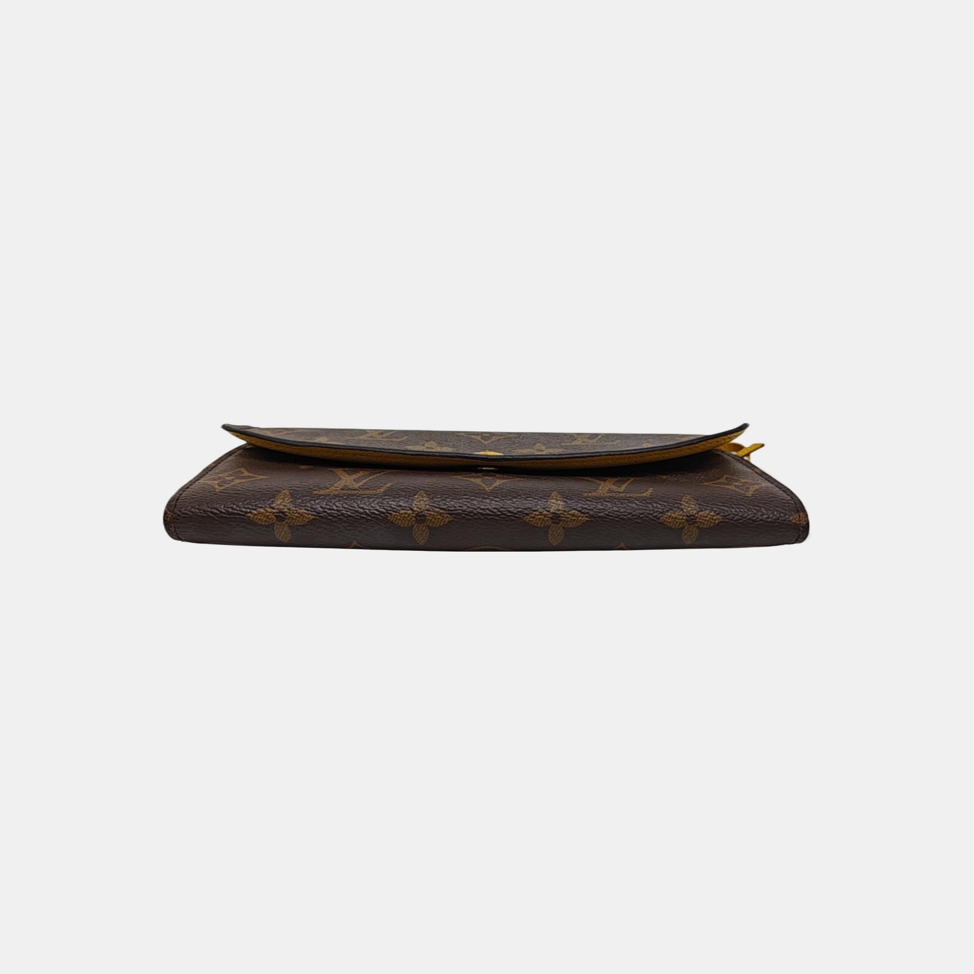 EMILIE Monogram Coated Canvas Brown Wallet