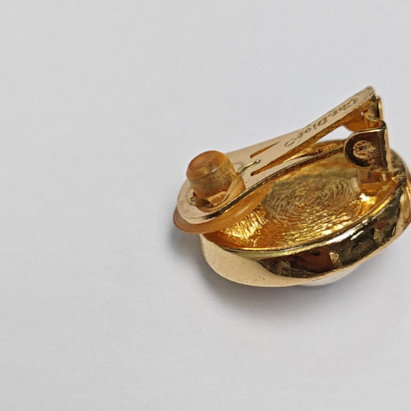 Metal Gold Clip On Earrings