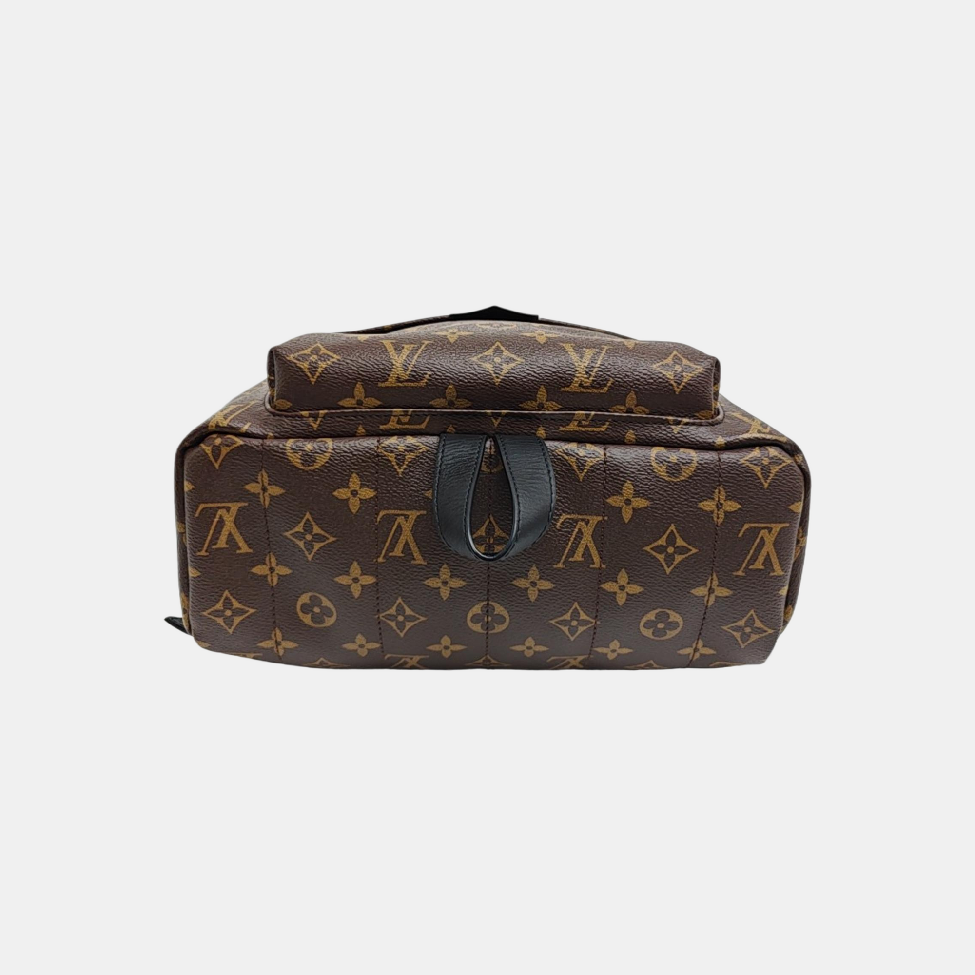 Monogram Coated Canvas Backpack Brown