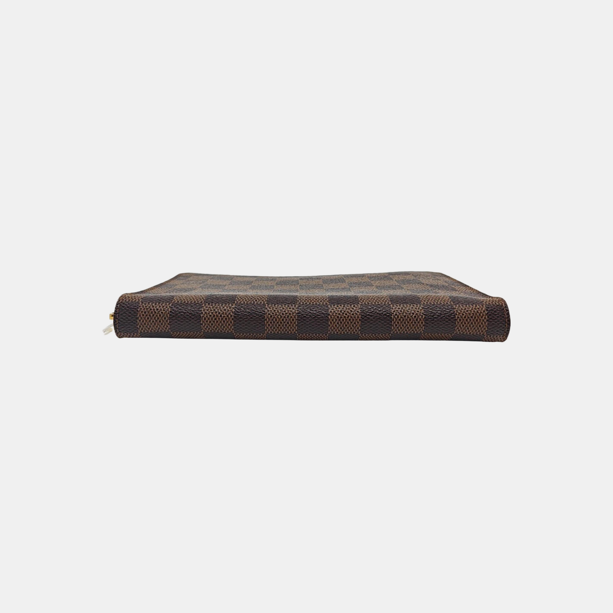 ZIPPY Damier Ebene Coated Canvas Brown Wallet