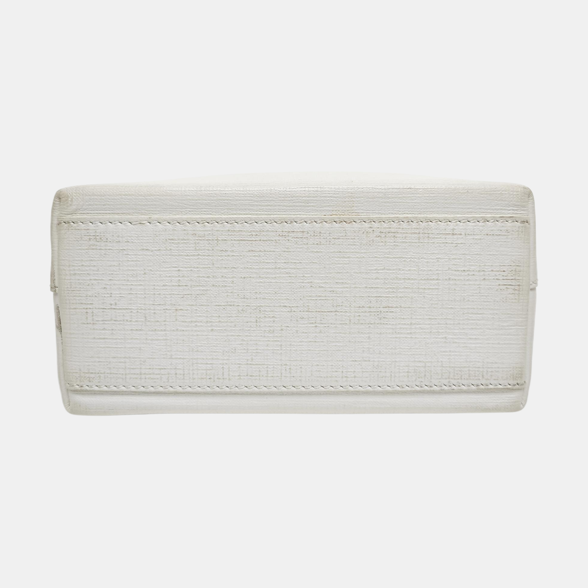 Shopping Bag Super Mini Calfskin White