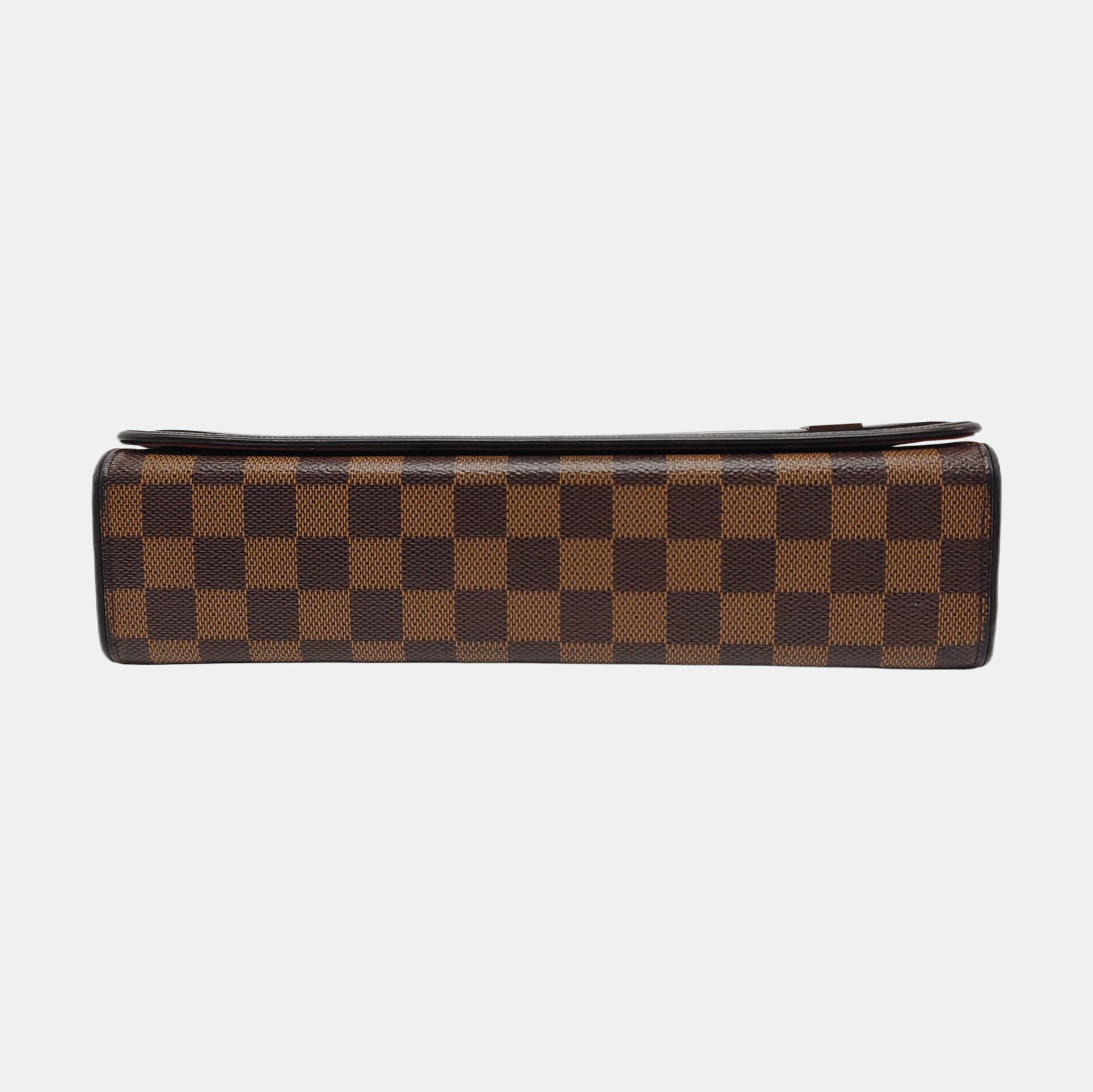 TRIBECA Damier Ebene Coated Canvas Brown