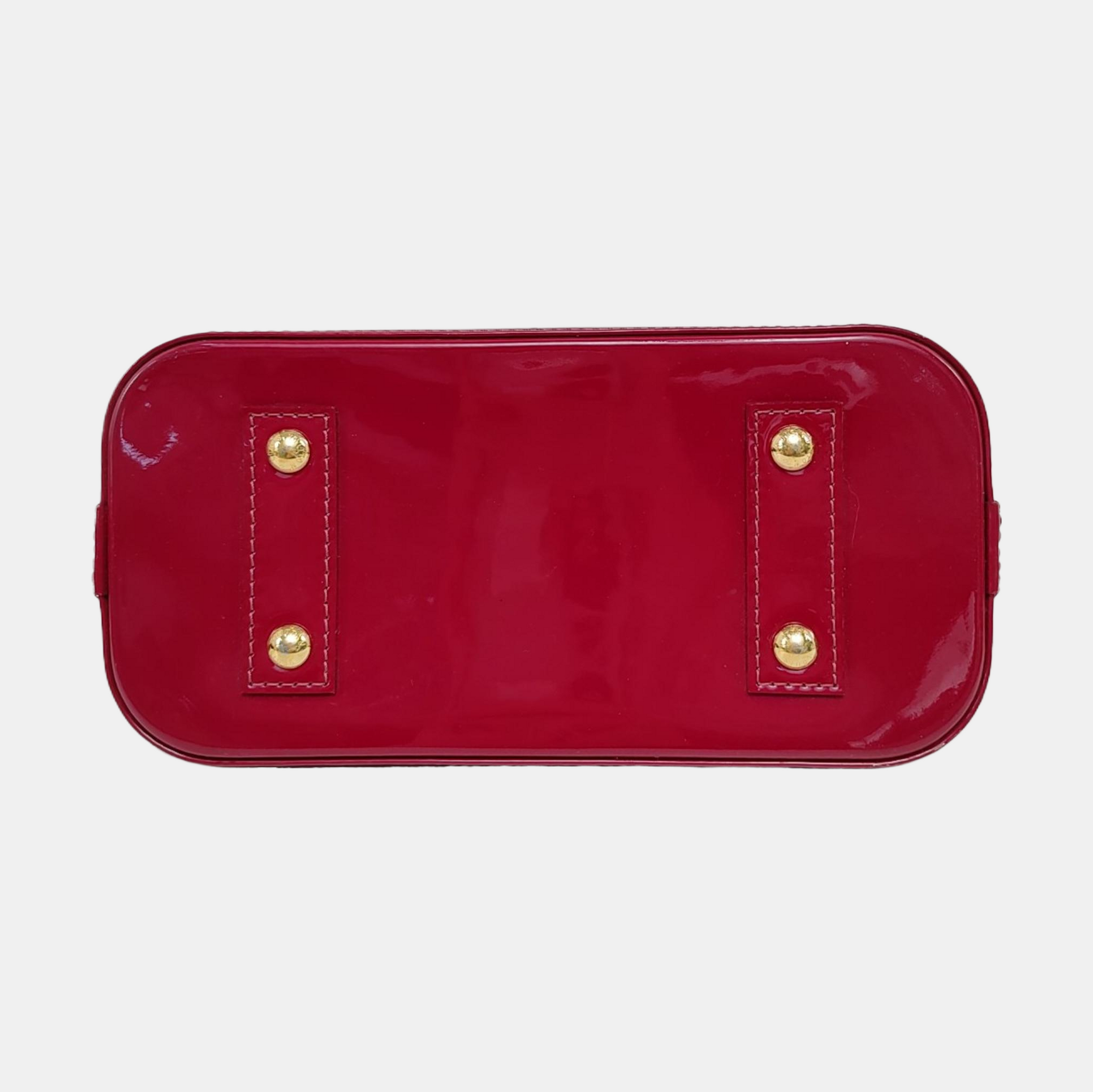 Authenticated pre-owned  ALMA BB Monogram Patent Leather Burgundy - Shoulder Bag at Looply