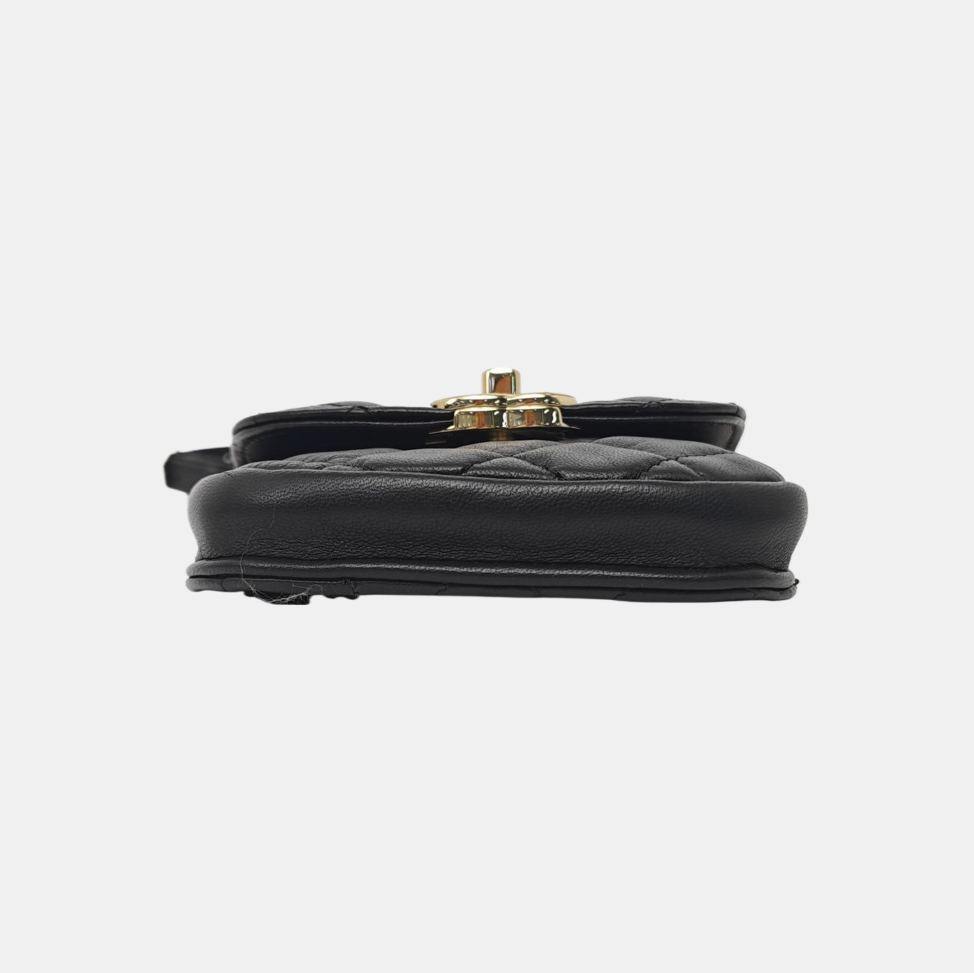 Quilted Lambskin Belt Bag Black
