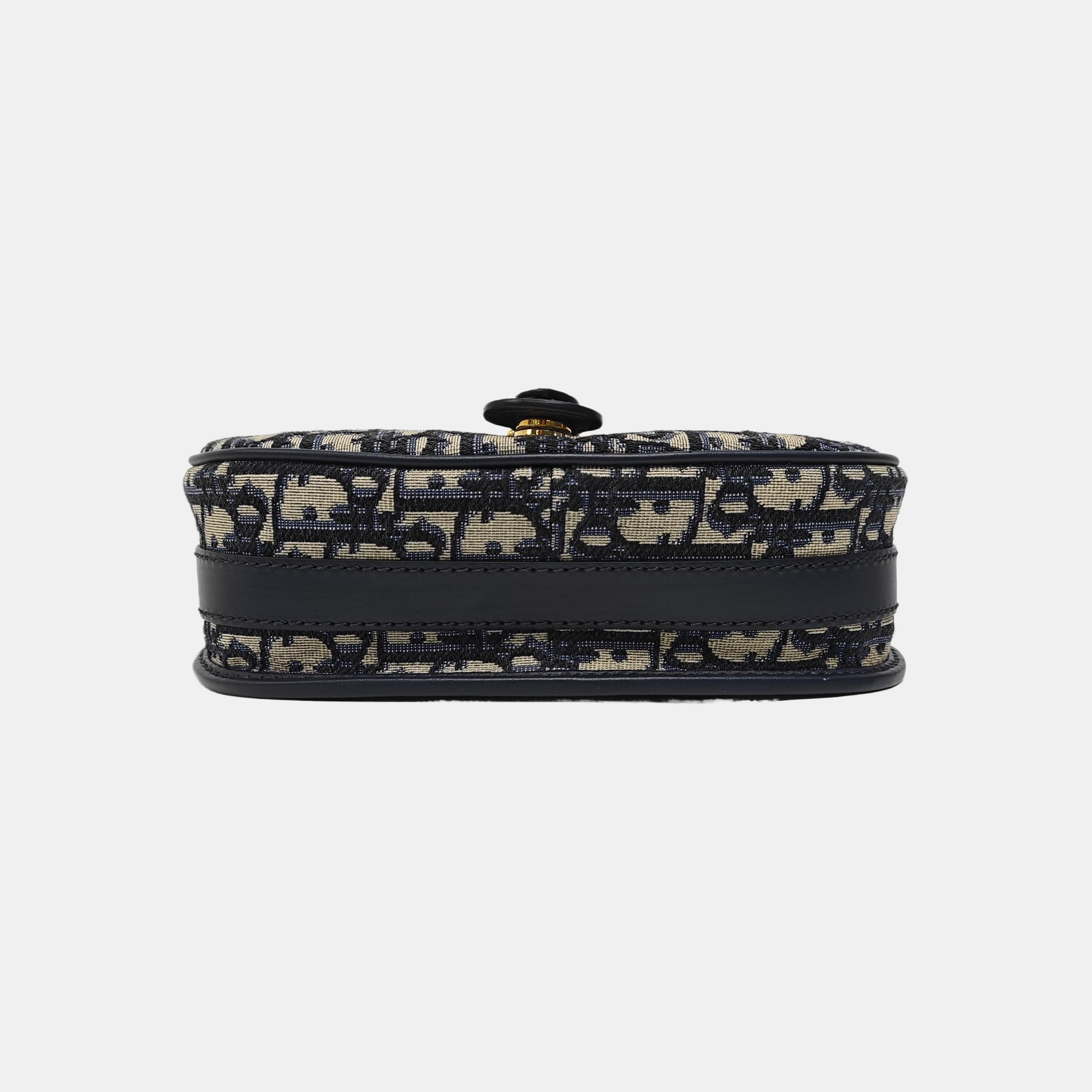 Bobby East-West Medium Oblique Canvas Blue