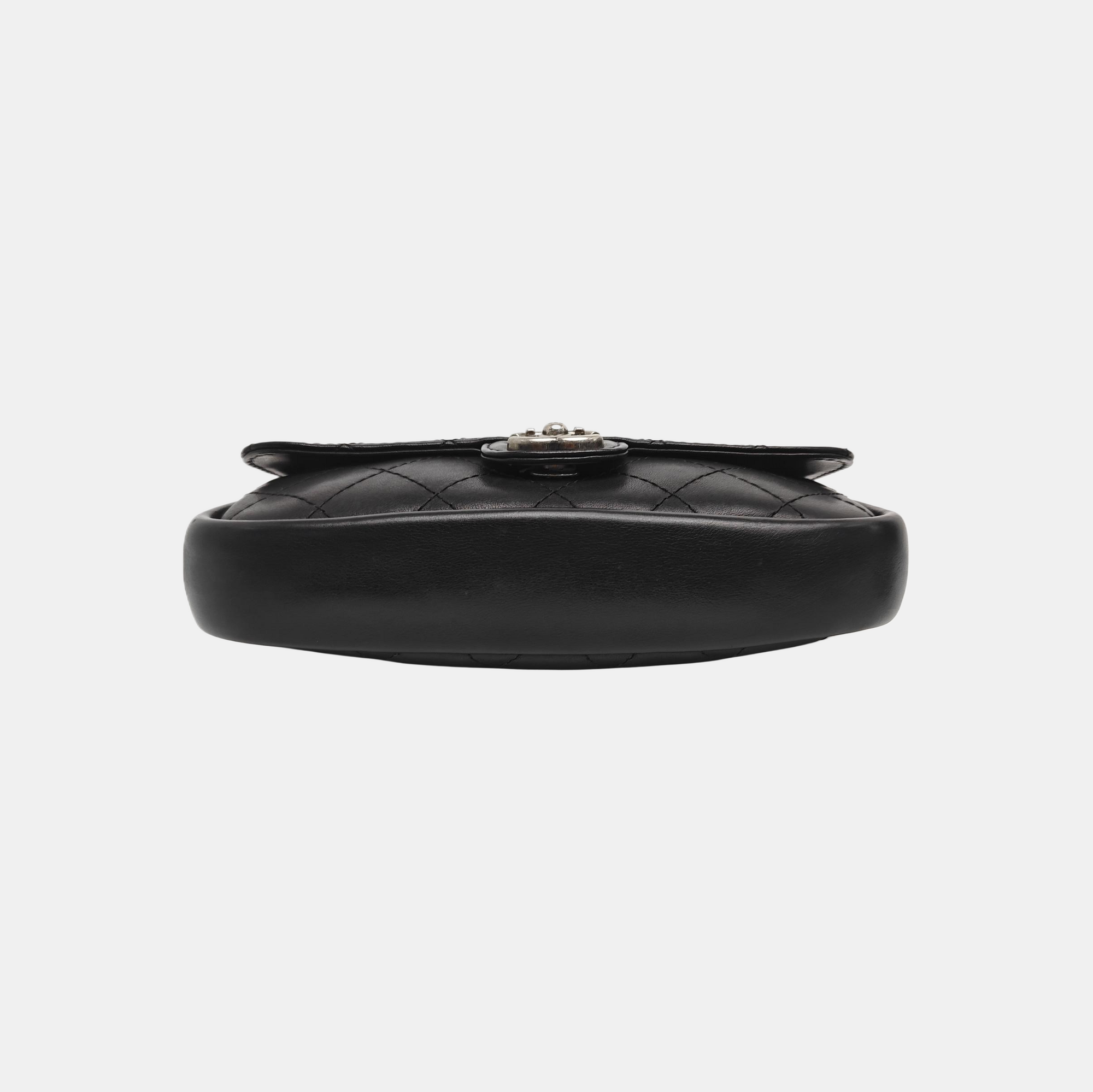 Quilted Calfskin Shoulder Bag Black