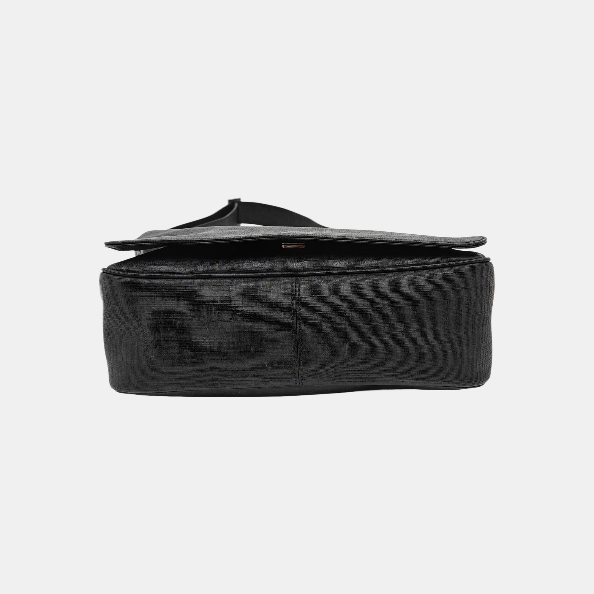Monogram Coated Canvas Shoulder Bag Black