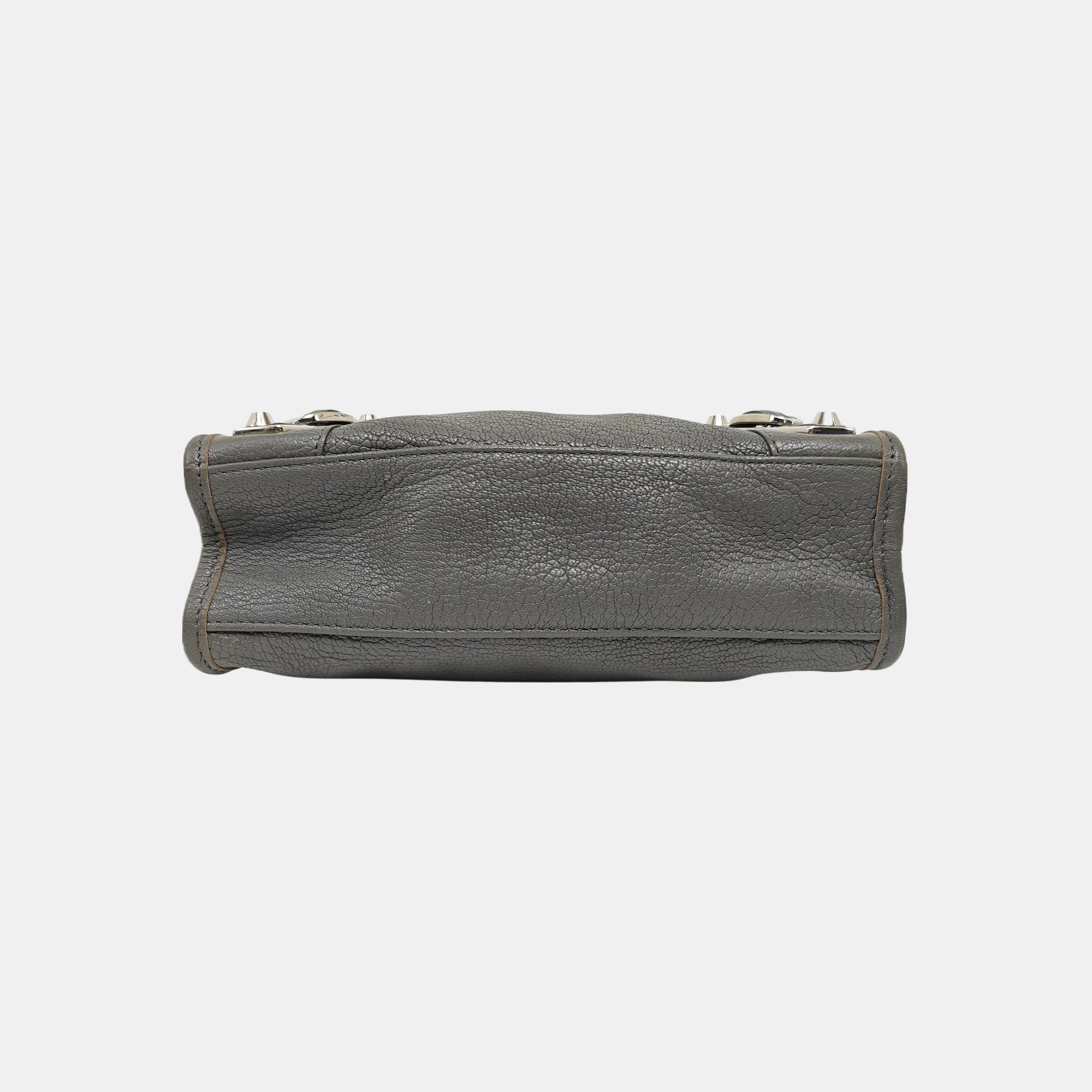 Classic Metallic Edge City Mini Lambskin Gray