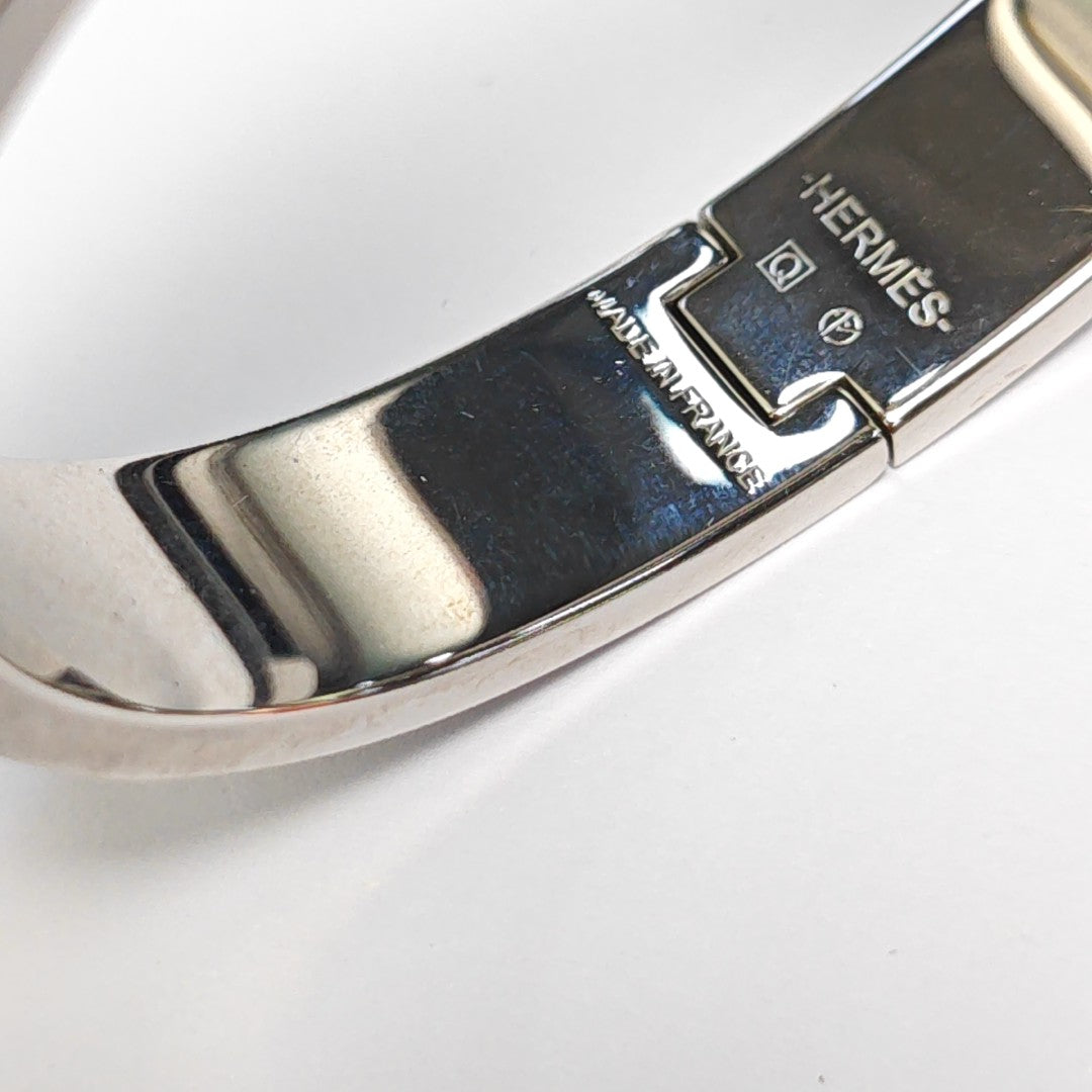 Clic H Metal Silver Bangle