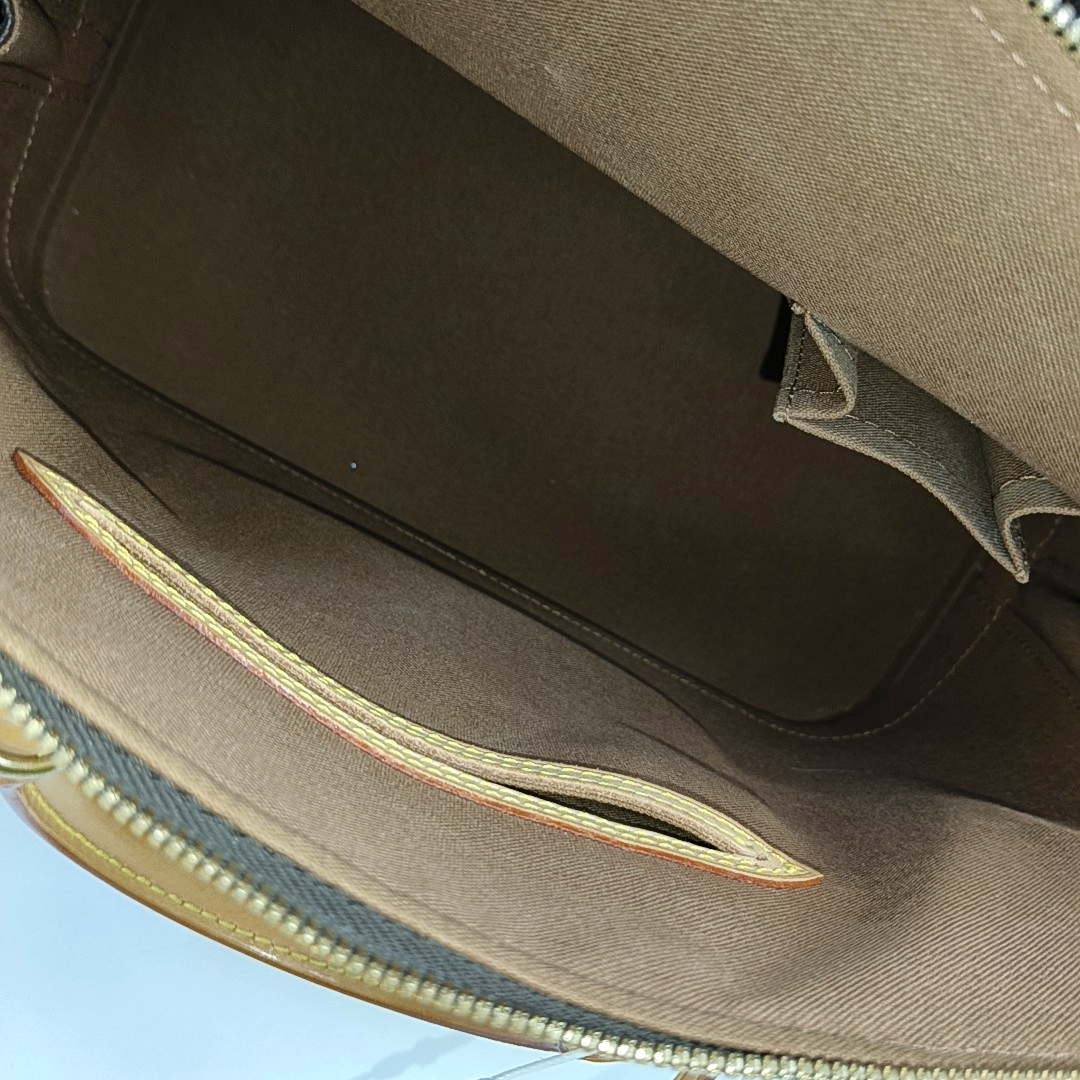 ALMA PM Monogram Coated Canvas Brown