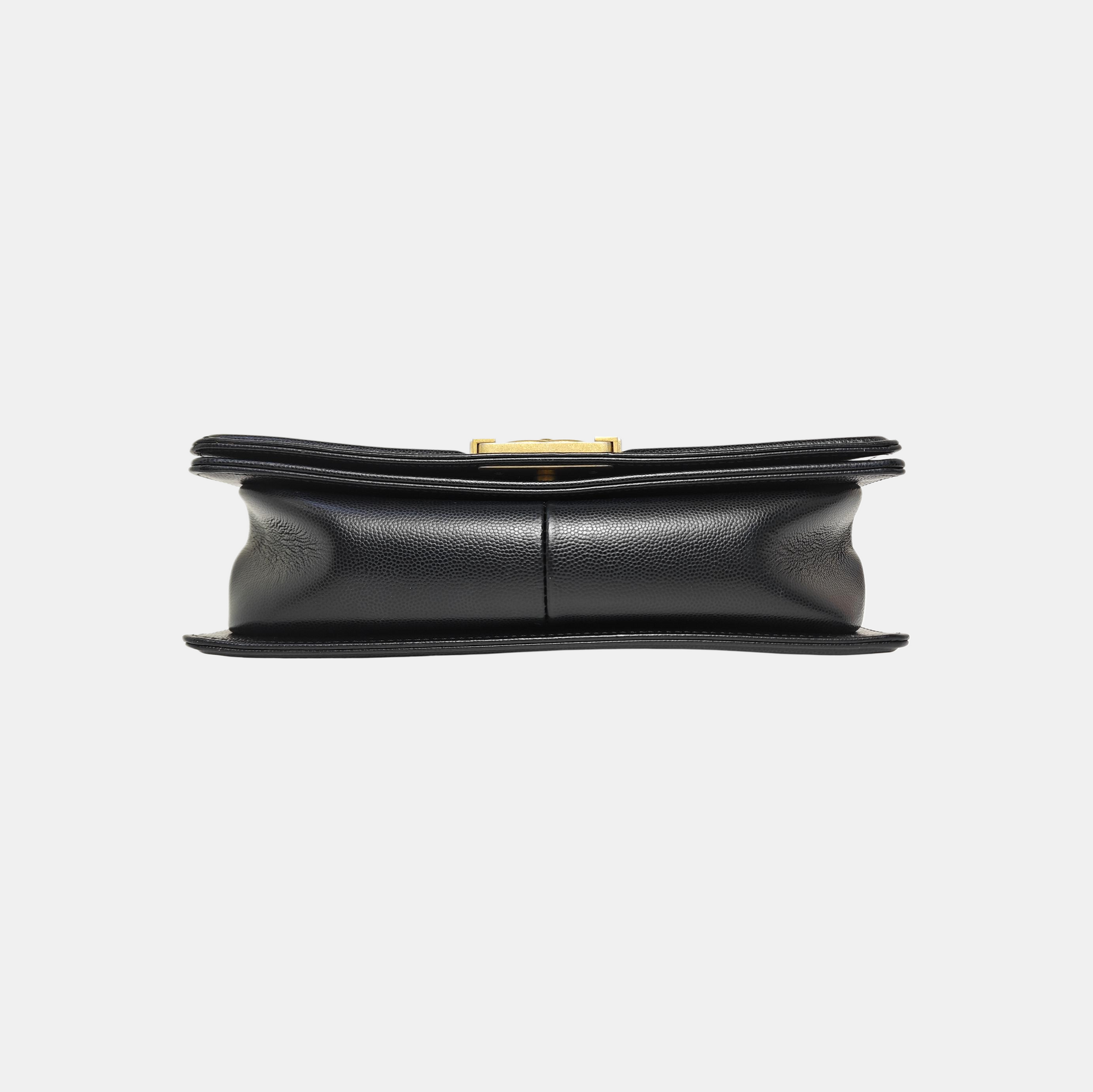 BOY CHANEL Medium Quilted Grained Calfskin Black