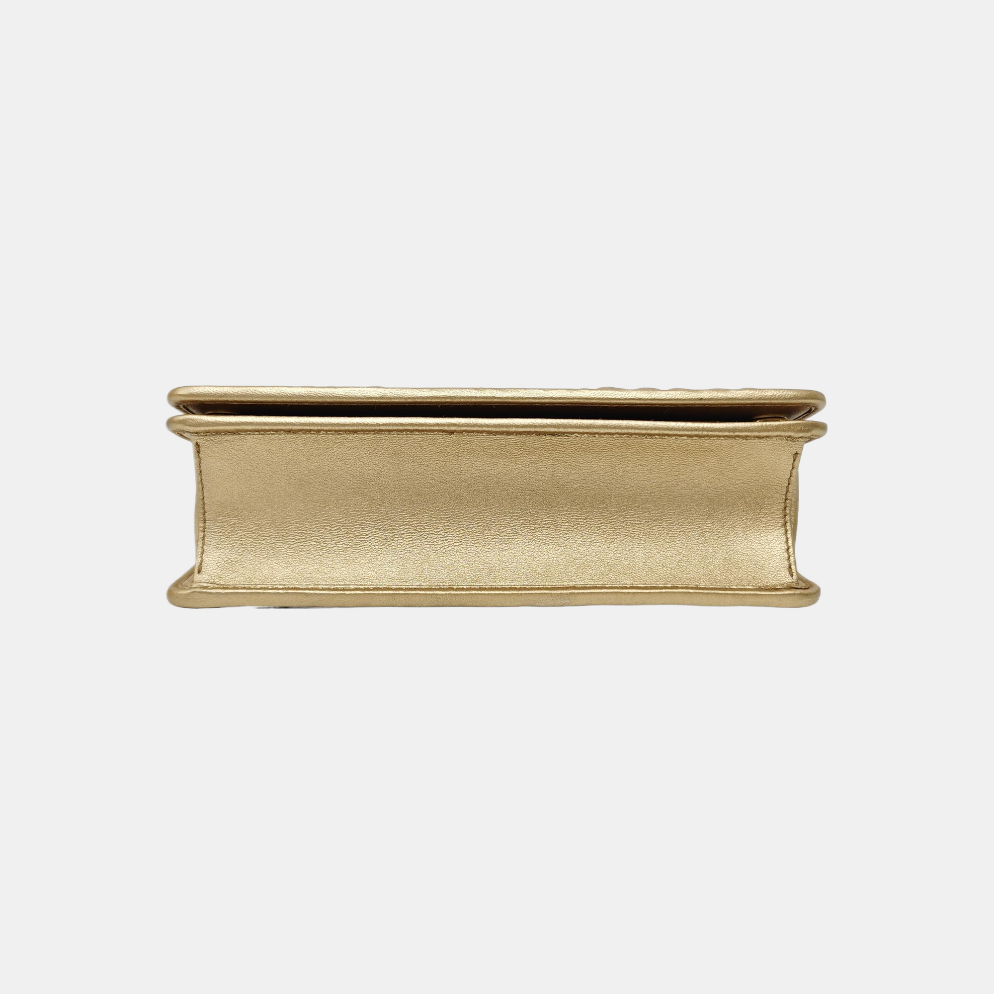 Matelassé Mini Quilted Lambskin Gold