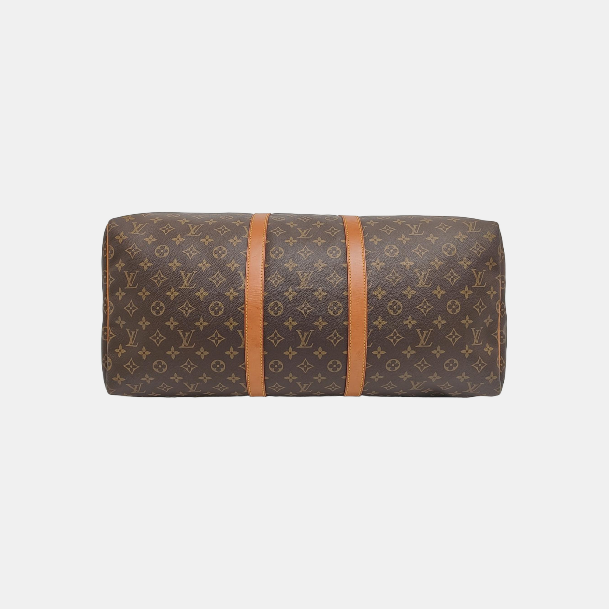 SAC SOUPLE 55 Monogram Coated Canvas Brown