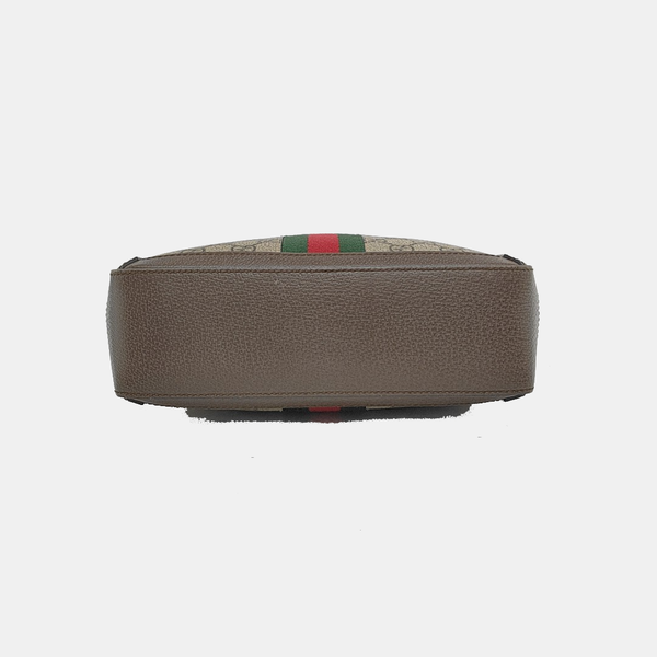 Ophidia Small Monogram Coated Canvas Beige