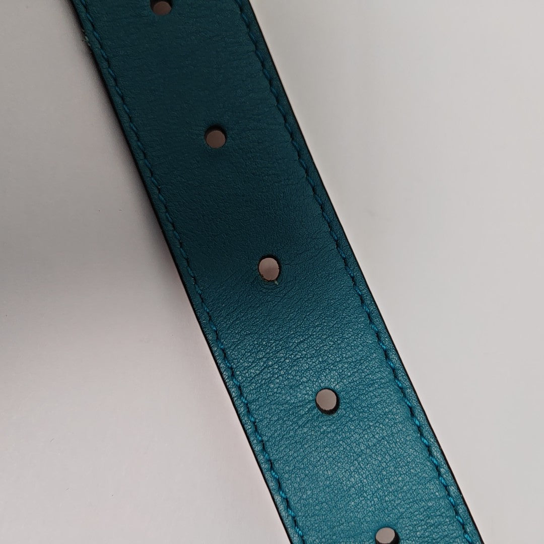 Leather Belt Blue