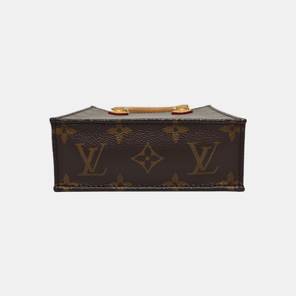 SAC PLAT Mini Monogram Coated Canvas Brown