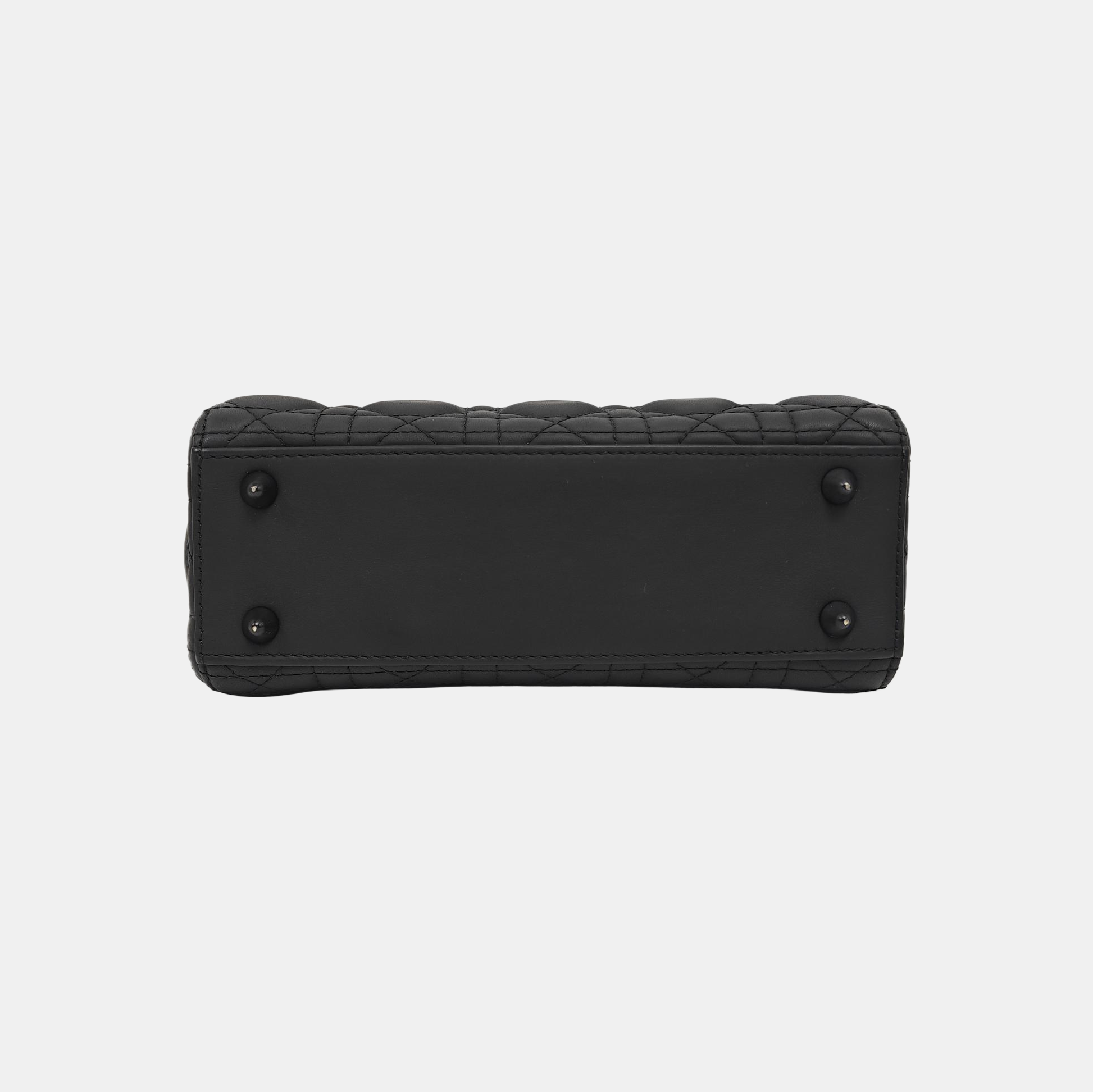 Lady Dior Small Cannage Calfskin Black