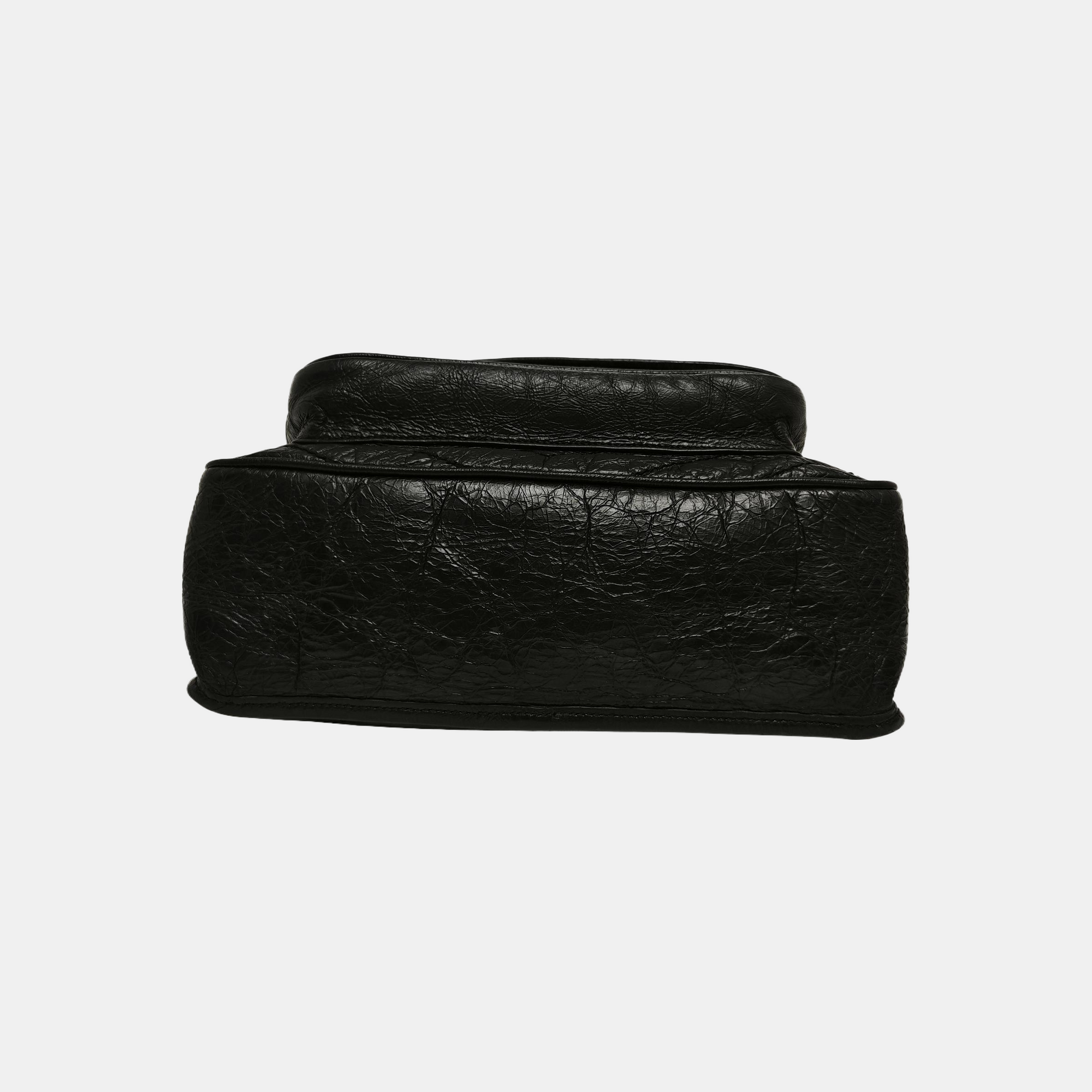 NIKI Medium Chevron Calfskin Black