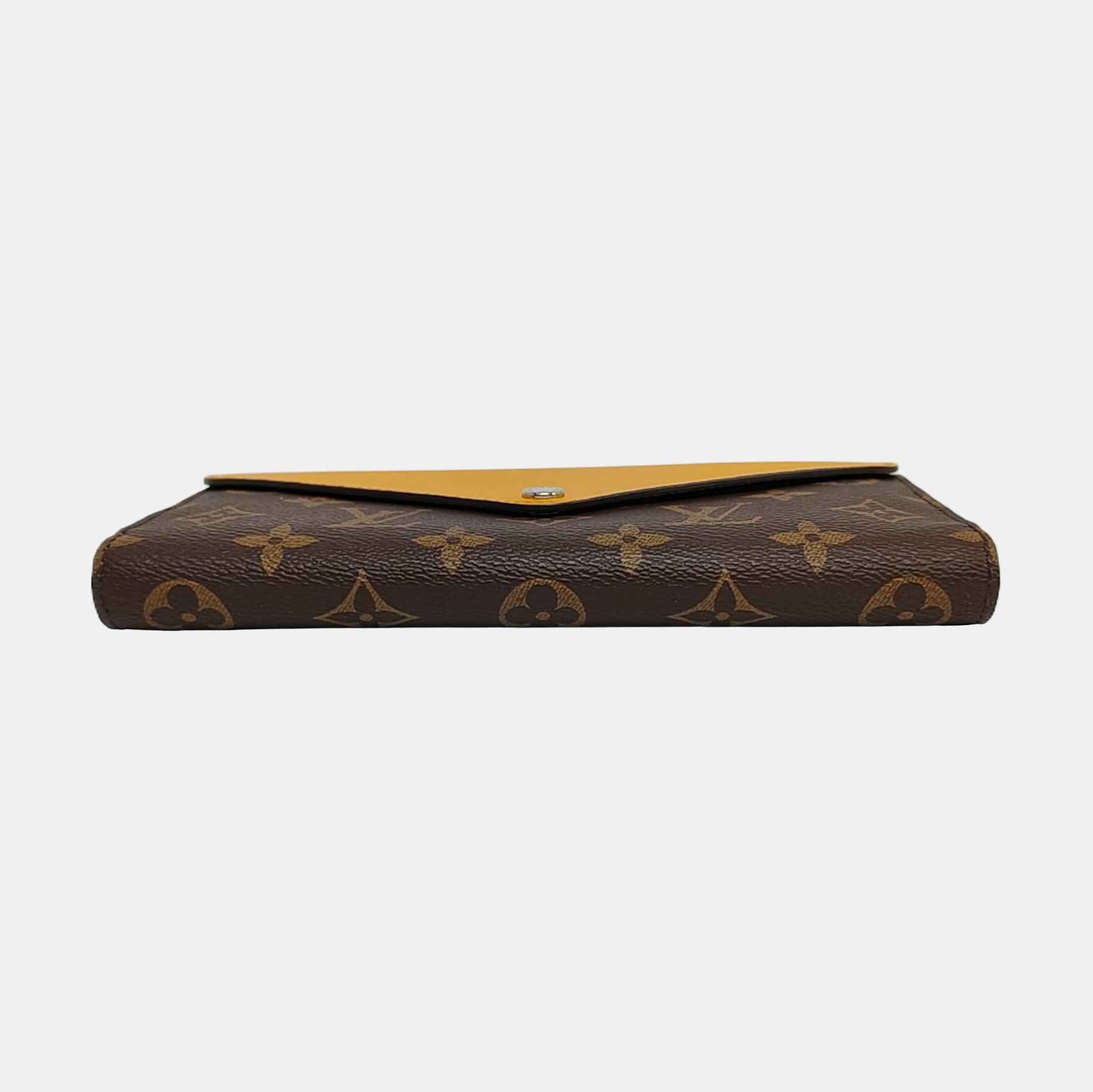 MARIE LOU Monogram Coated Canvas Brown Wallet