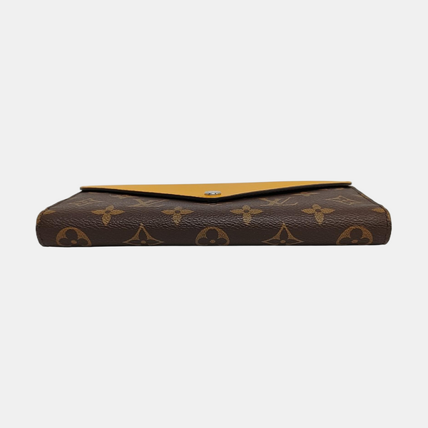 MARIE LOU Monogram Coated Canvas Brown Wallet