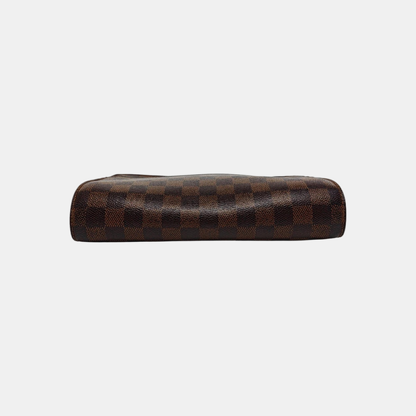 SAINT LOUIS Damier Ebene Coated Canvas Brown