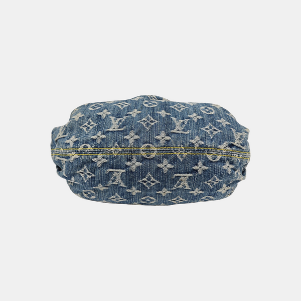 PLEATY Monogram Denim Blue