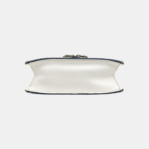 Miu Lady Quilted Canvas Blue