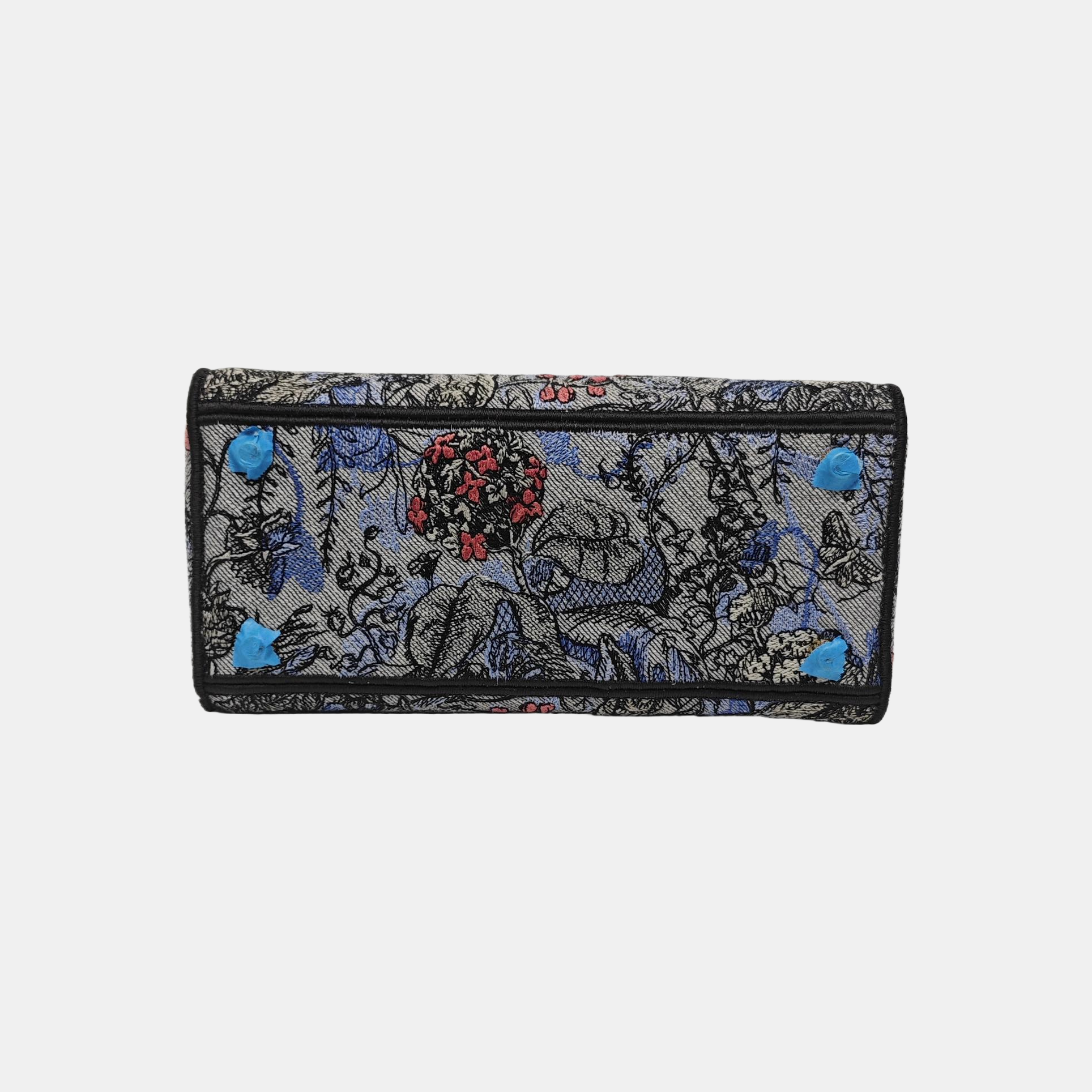 Authenticated pre-owned  Lady D-Lite Medium Canvas Multicolor - Shoulder Bag at Looply
