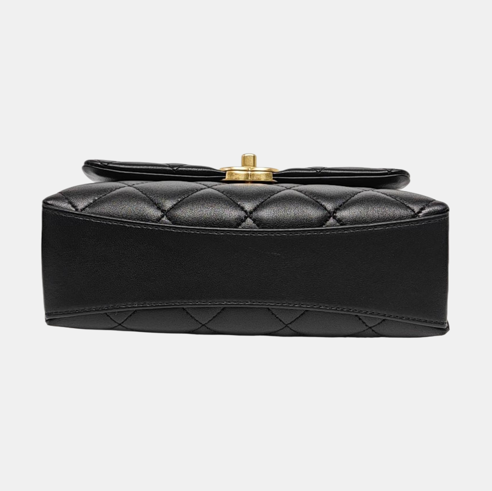 Quilted Lambskin Shoulder Bag Mini Black