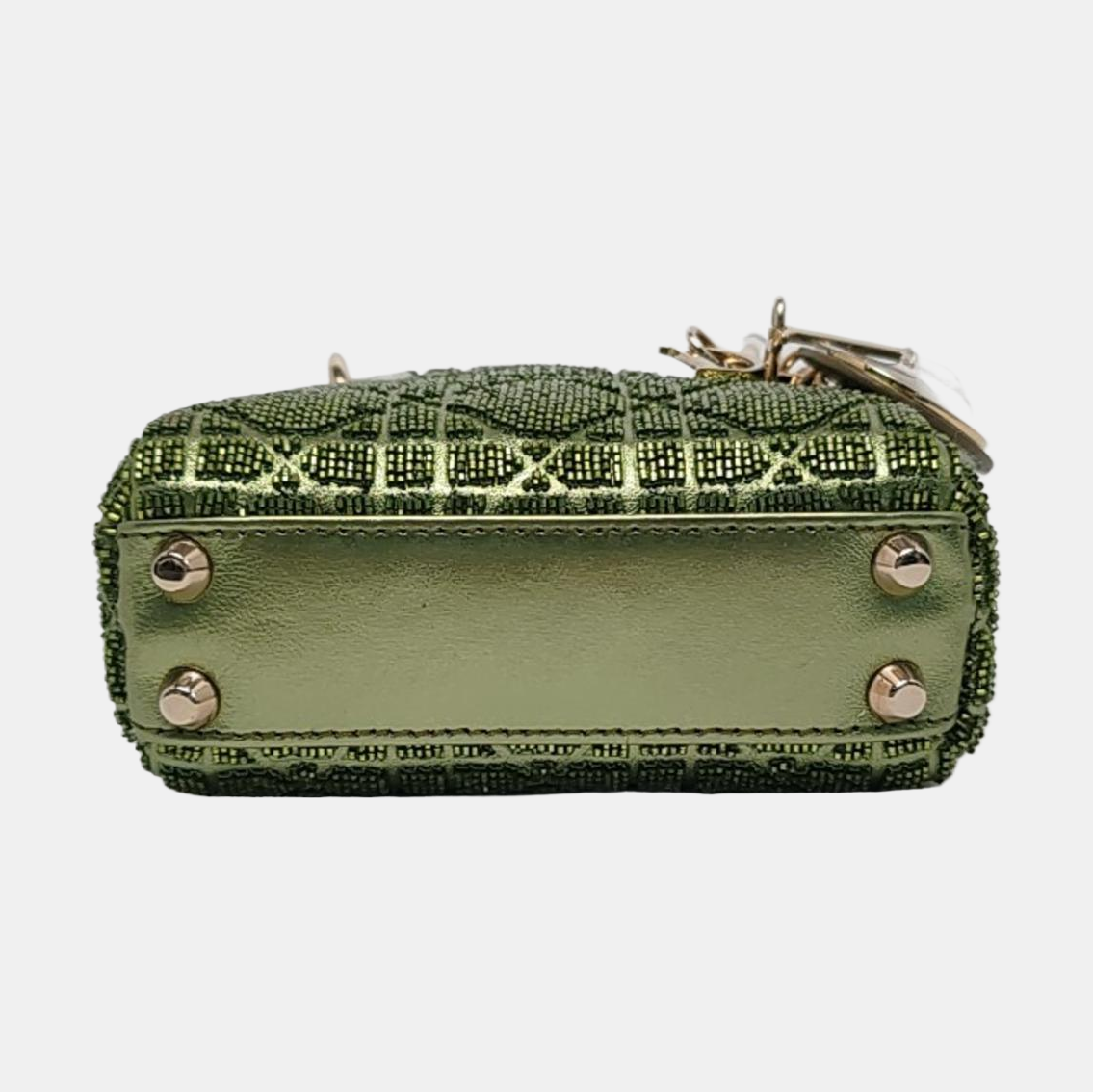 Authenticated pre-owned  Lady Dior Super Mini Cannage Special Material Green - Shoulder Bag at Looply
