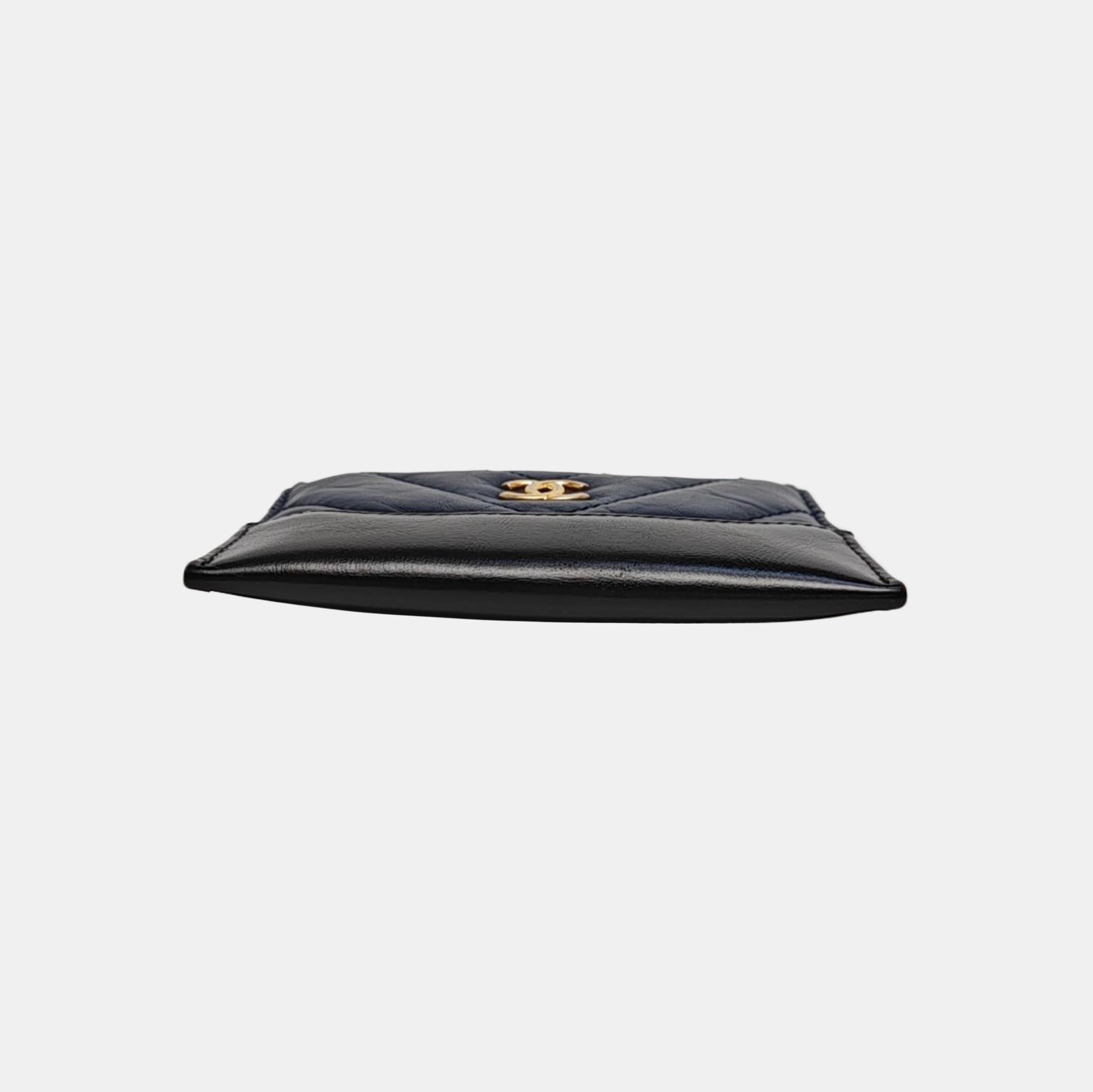 GABRIELLE Chevron Calfskin Blue Wallet