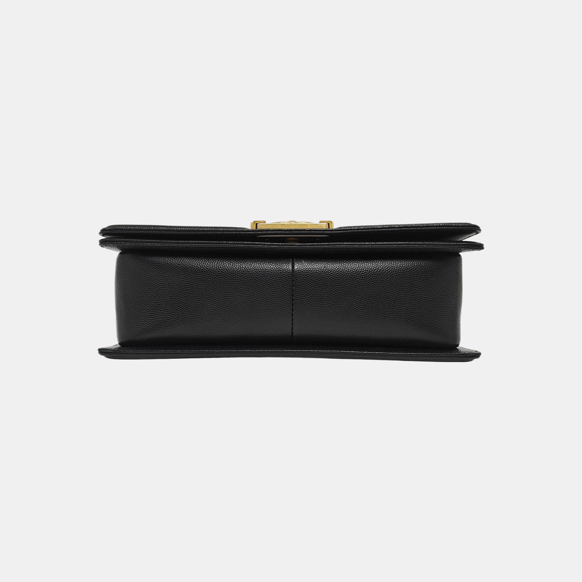 BOY CHANEL Medium Quilted Grained Calfskin Black