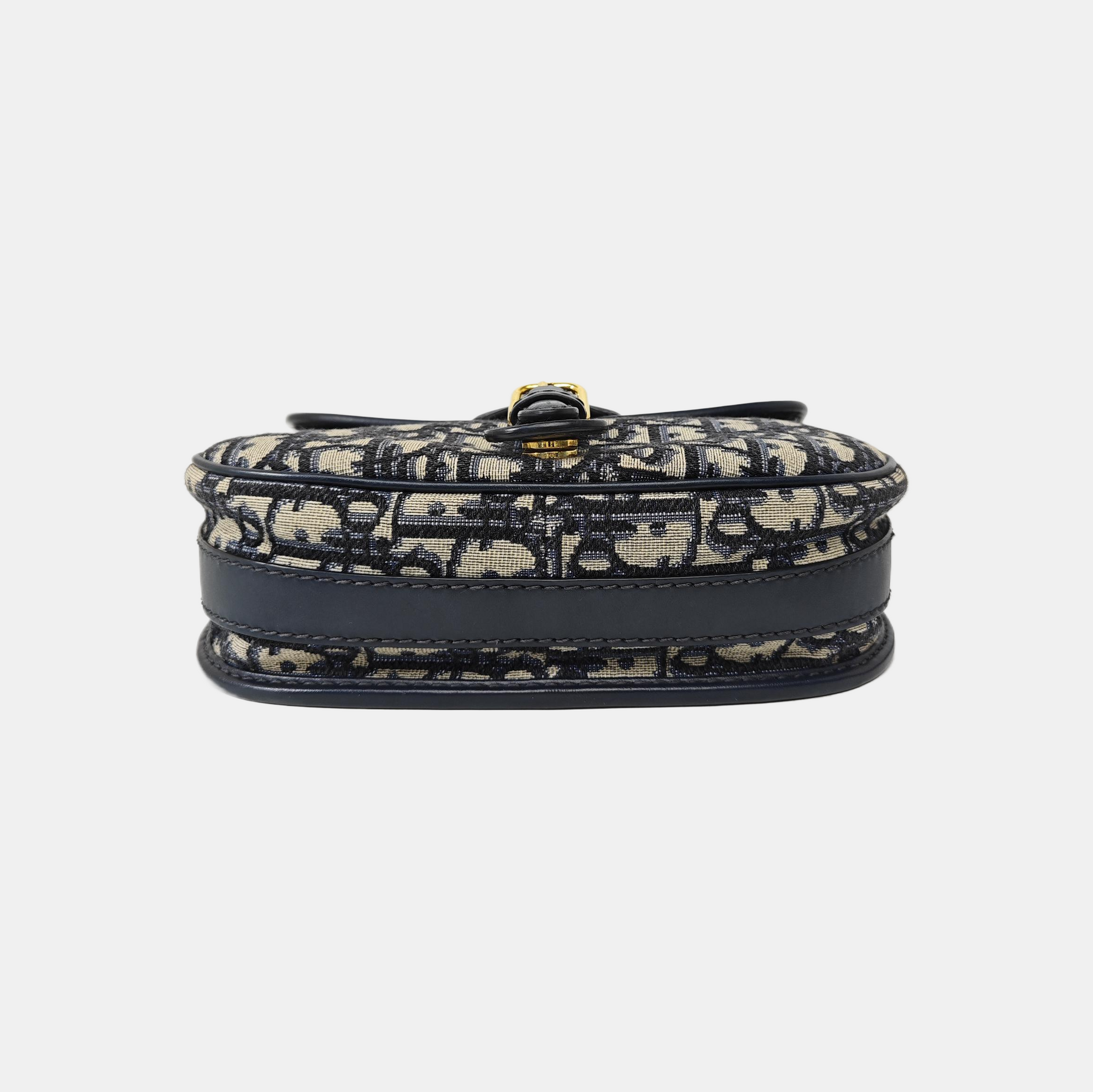 Bobby East-West Medium Oblique Canvas Blue