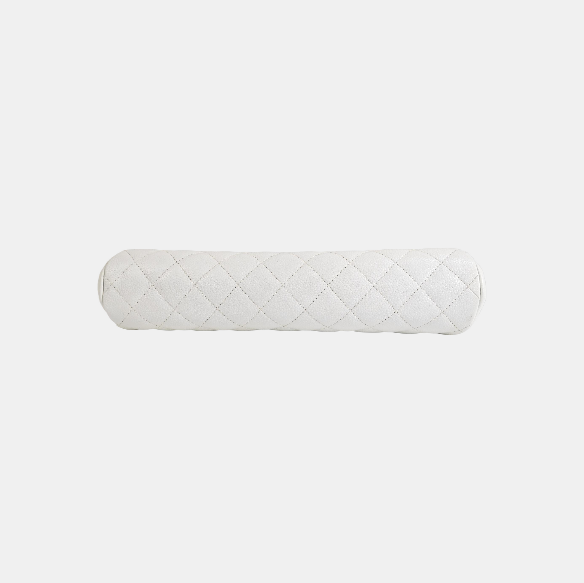 Quilted Lambskin Clutch White