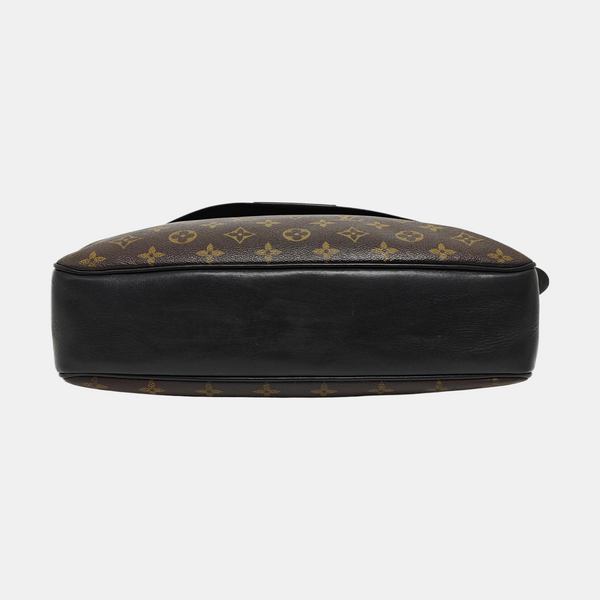 BASS Monogram Coated Canvas Brown