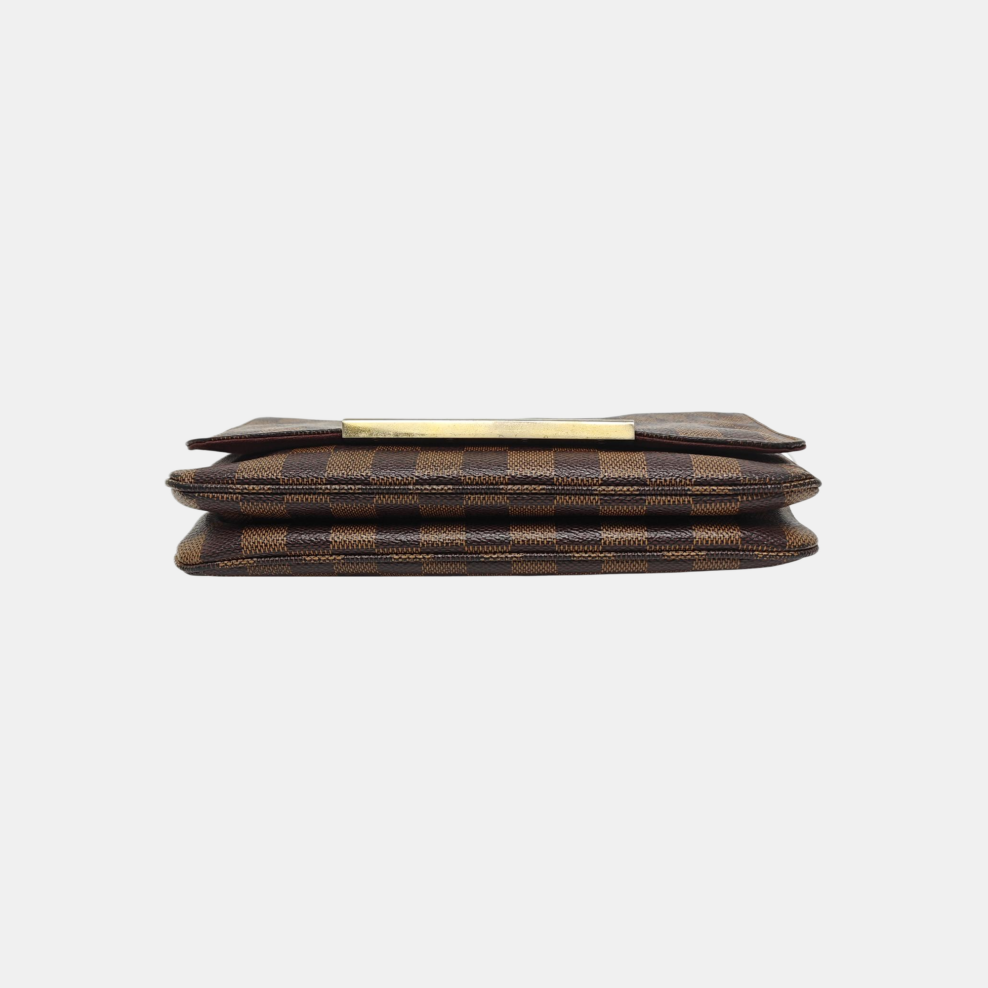 HOXTON Damier Ebene Coated Canvas Brown