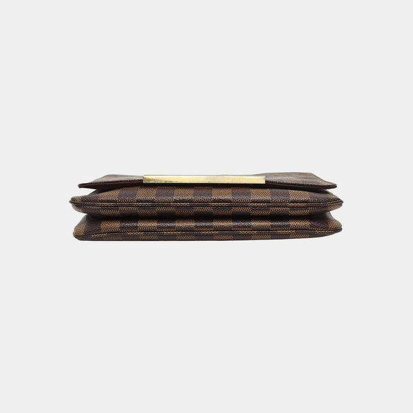 HOXTON Damier Ebene Coated Canvas Brown