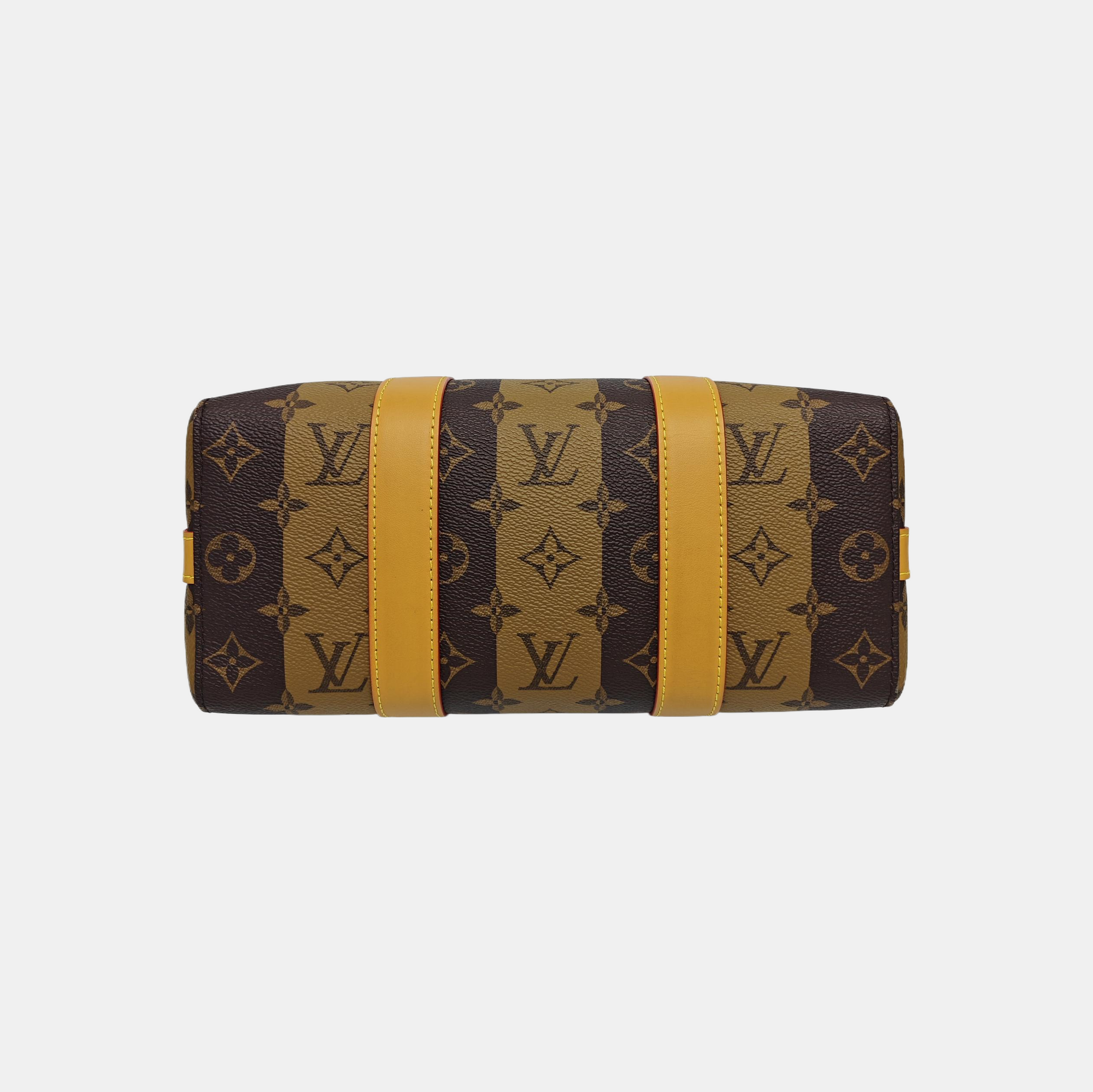 KEEPALL Monogram Coated Canvas Brown