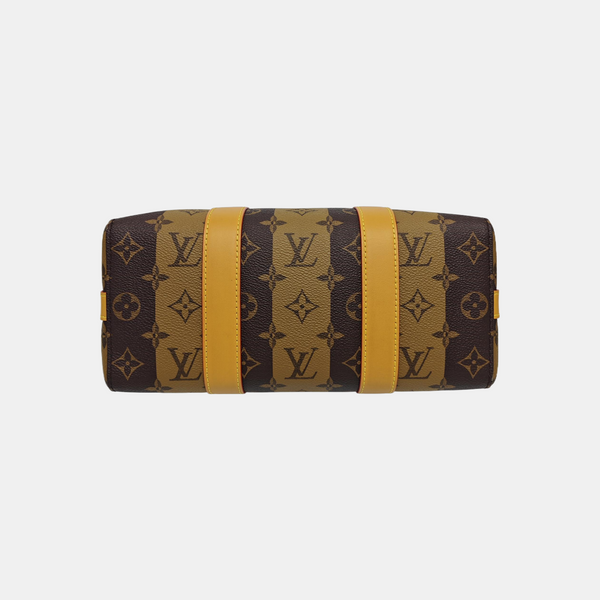 KEEPALL Monogram Coated Canvas Brown