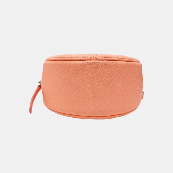 ROUND Quilted Grained Calfskin Pink