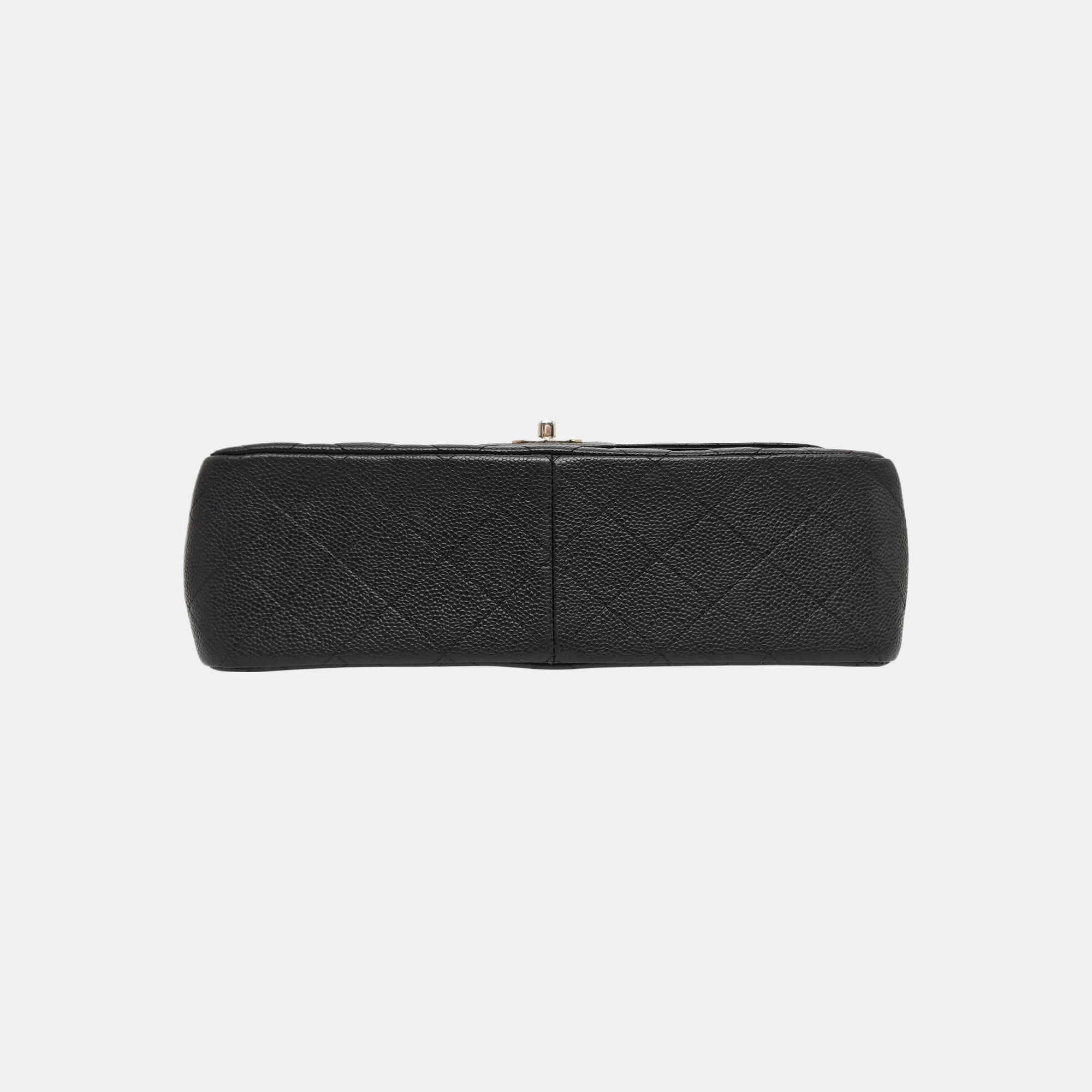 CLASSIC FLAP Jumbo Quilted Grained Calfskin Black