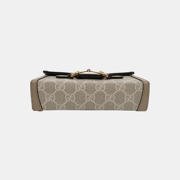 Authenticated pre-owned  Horsebit 1955 Mini Monogram Coated Canvas White - Shoulder Bag at Looply