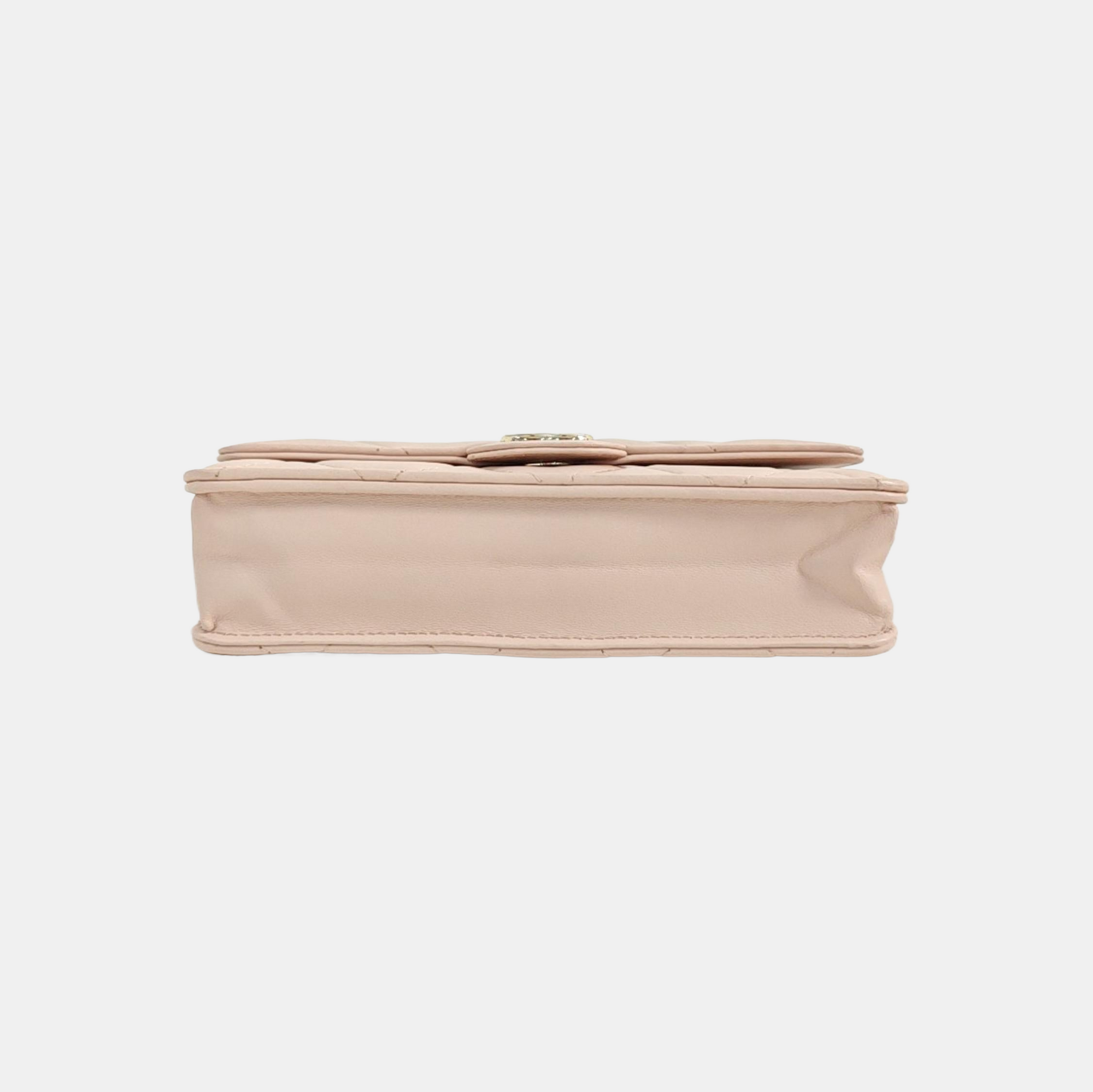 Quilted Lambskin Shoulder Bag Pink