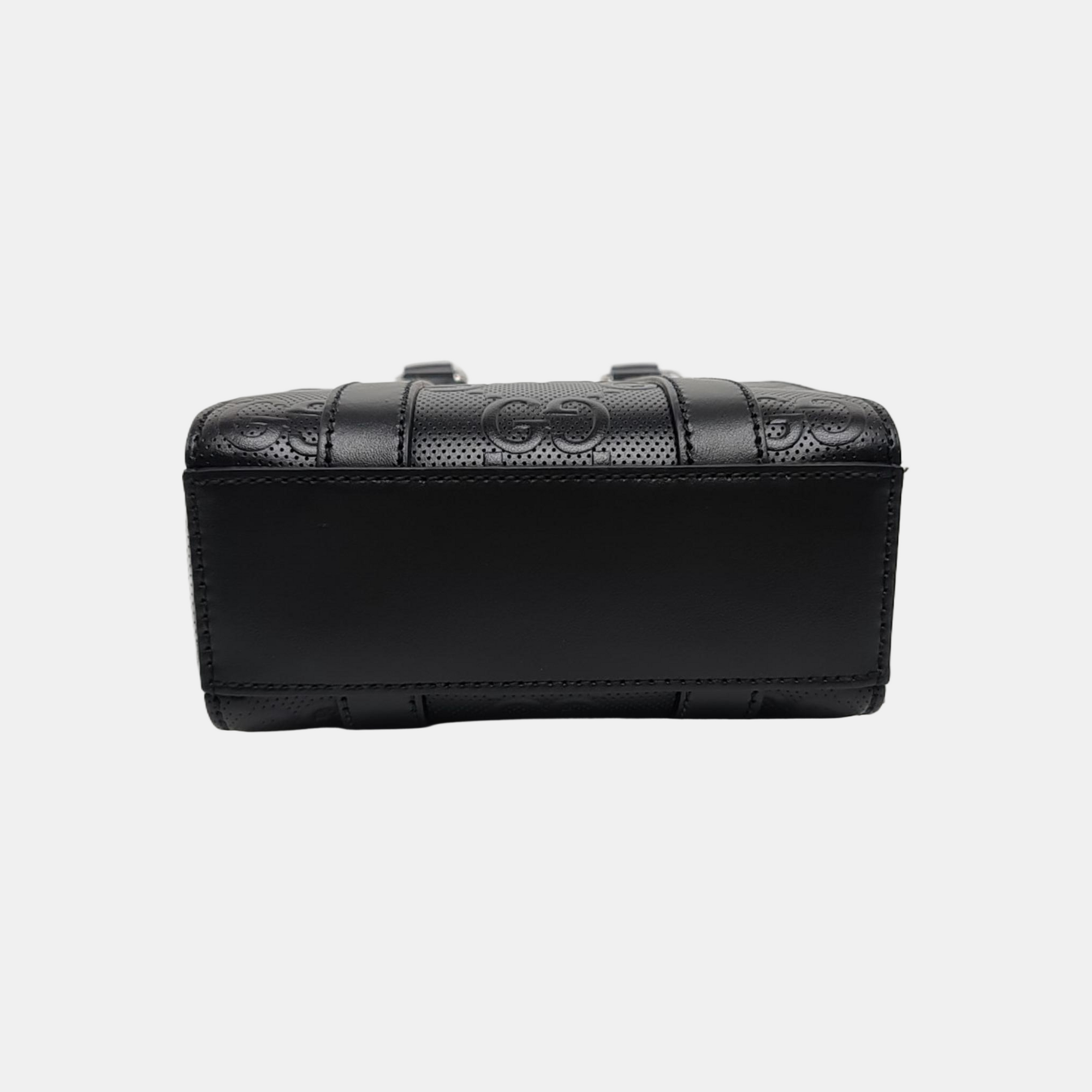 Monogram Calfskin Tote Bag Mini Black