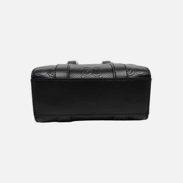 Monogram Calfskin Tote Bag Mini Black