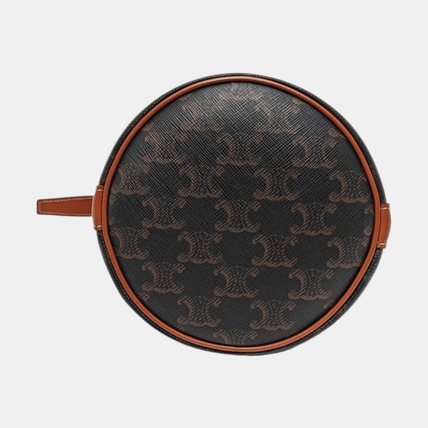 Authenticated pre-owned  TRIOMPHE CANVAS Small Coated Canvas Brown - Bucket Bag at Looply